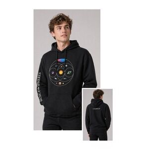 Coldplay Music of the Spheres Tour Hoodie Black Organic Cotton Mens Large L